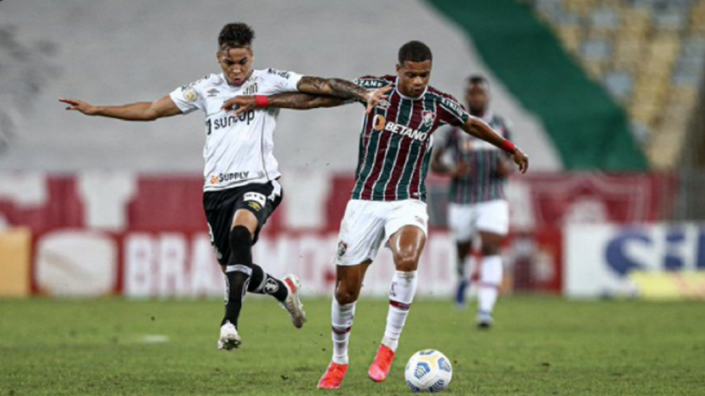 Santos x Fluminense Foto reprodução do Twitter