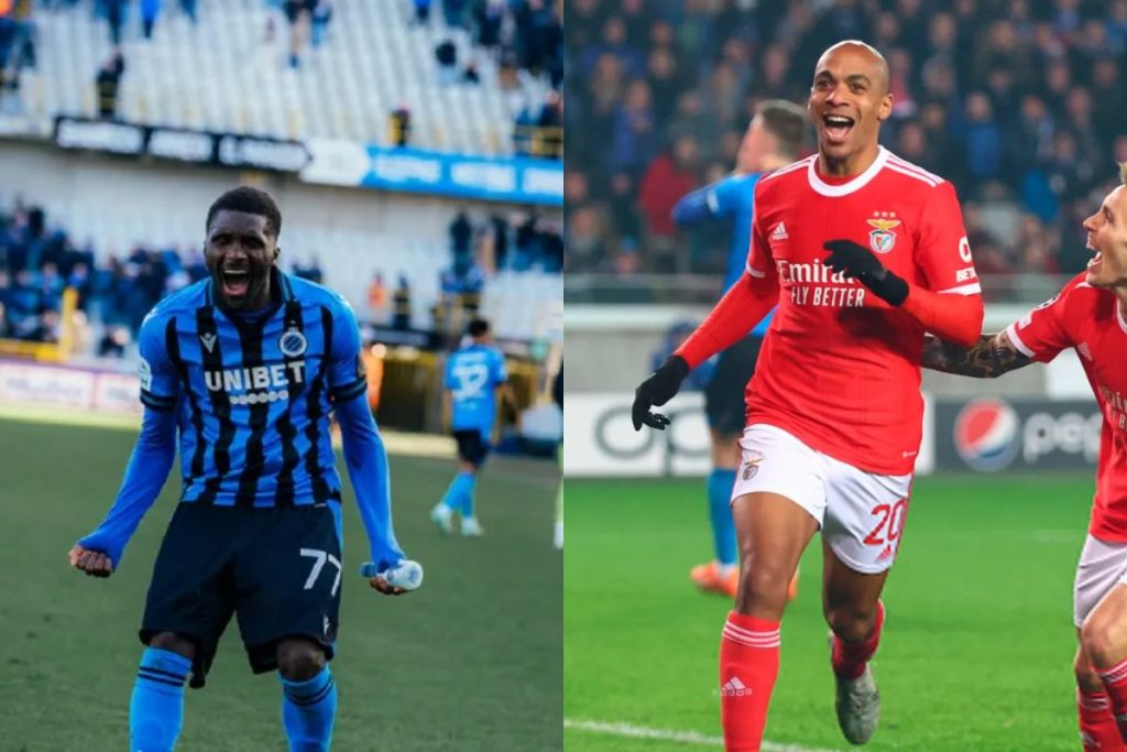 Liga dos Campeões Benfica x Brugge - Foto Reprodução do Twitter