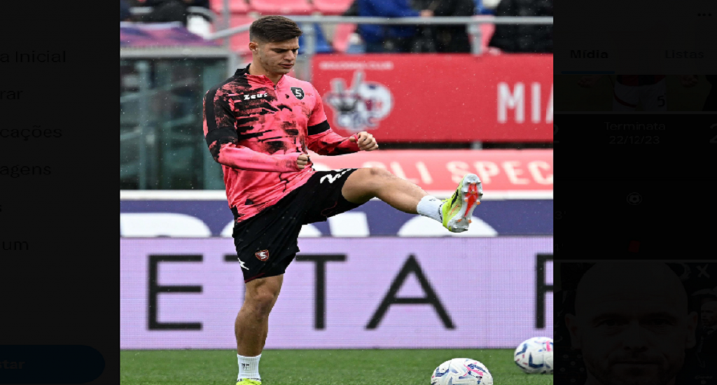 TREINO DO SALERNITANA QUE ENFRENTA O SASSUOLO - FOTO DO X